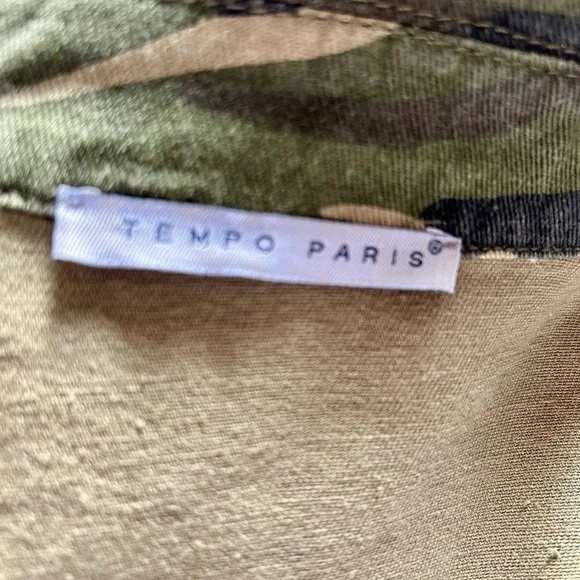Tempo Paris Camouflage Jacket with Floral Embroidery - Picture 6 of 8